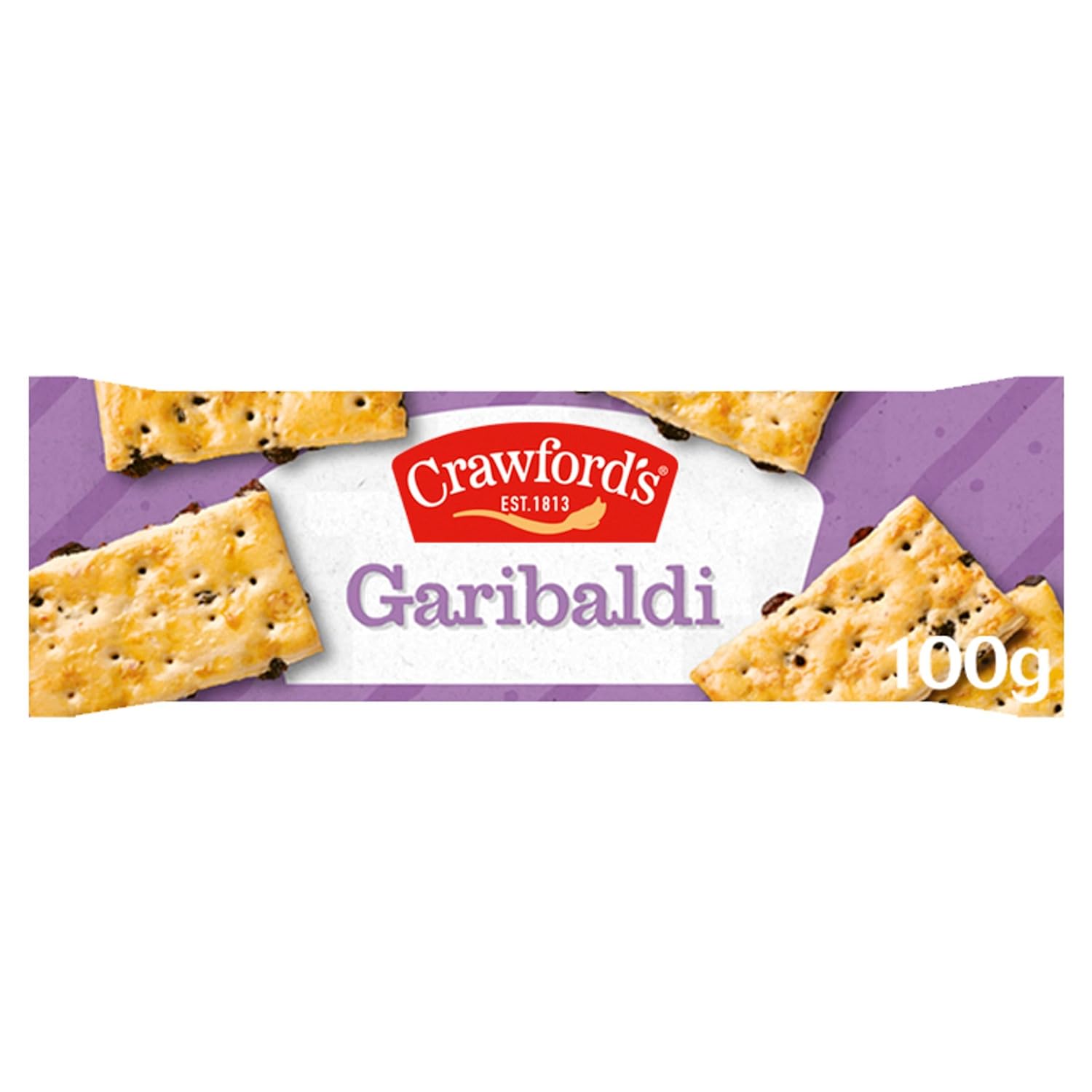 Crawfords Garibaldi Biscuits 100g - Authentic British Raisin Currant Cookies for Tea Time