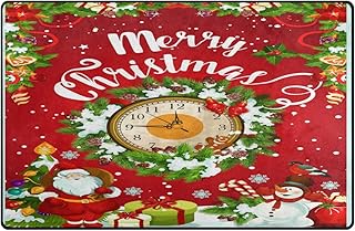 ISAOA - Tappetino da Bagno con Orologio di Mezzanotte, Dimensioni: 31 x 50,8 cm, Antiscivolo, Assorbente, Multicolore, 60 x 39 inch