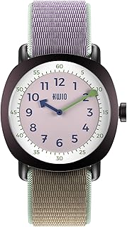 TIKK Reloj infantil analógico de aprendizaje para niños y niñas, movimiento de cuarzo, caja de acero inoxidable, correa de velcro fácil de cambiar, resistente al agua 5ATM, Cake, Correa