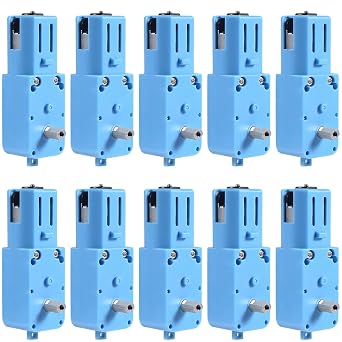 190 mini dc 6v Gear tt Motor with Metal Gears for rc Cars, Robots and DIY Toys - 10pcs dc Geared Motor Set Blue