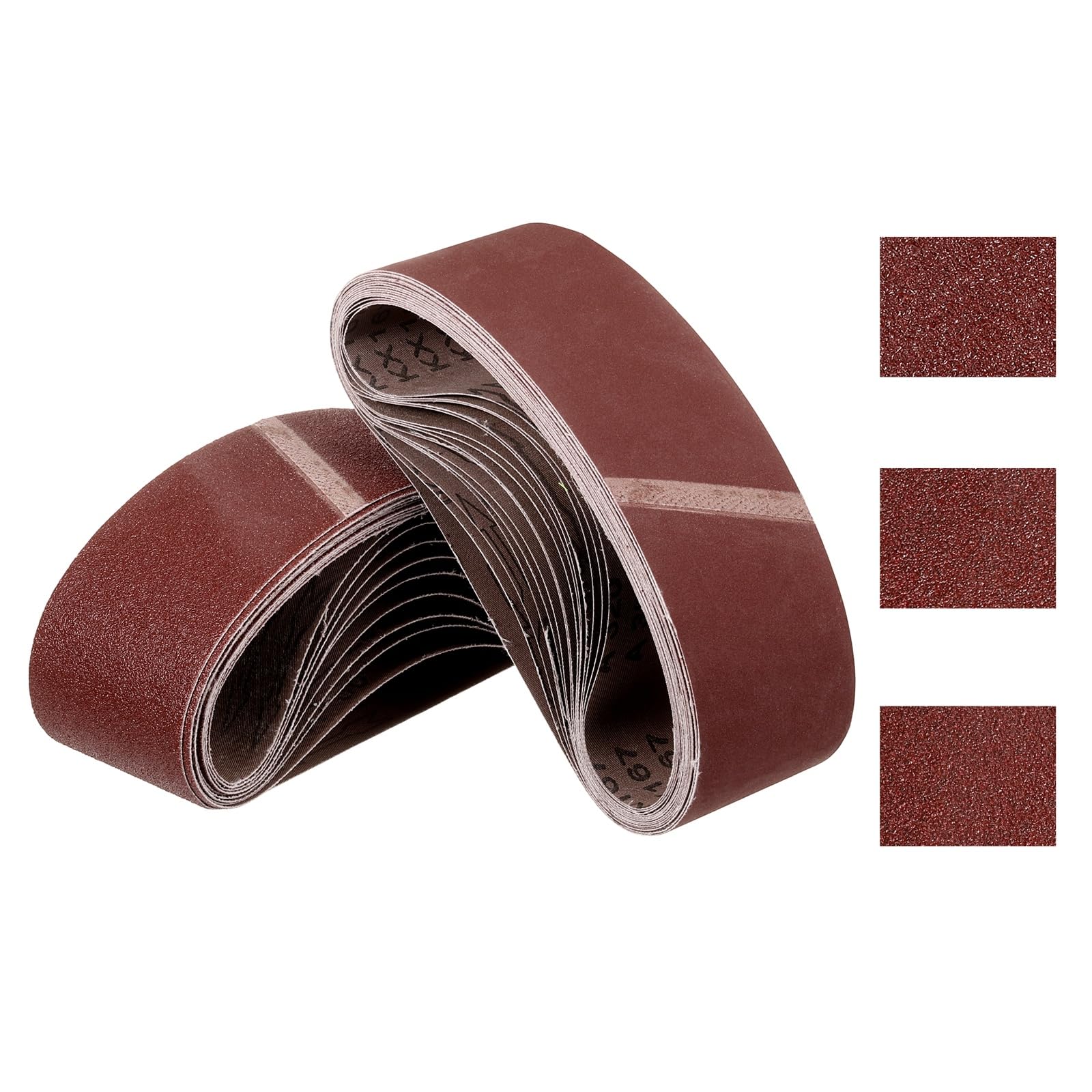 Papier abrasif pour ponceuse à bande 76x457 mm grains assortis pour meulage métal et rouille