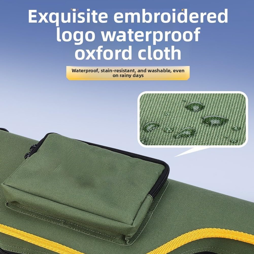 Borsa porta canna da pesca con telaio rigido, dimensioni compatte per il trasporto, struttura in tessuto Oxford resistente all'abrasione