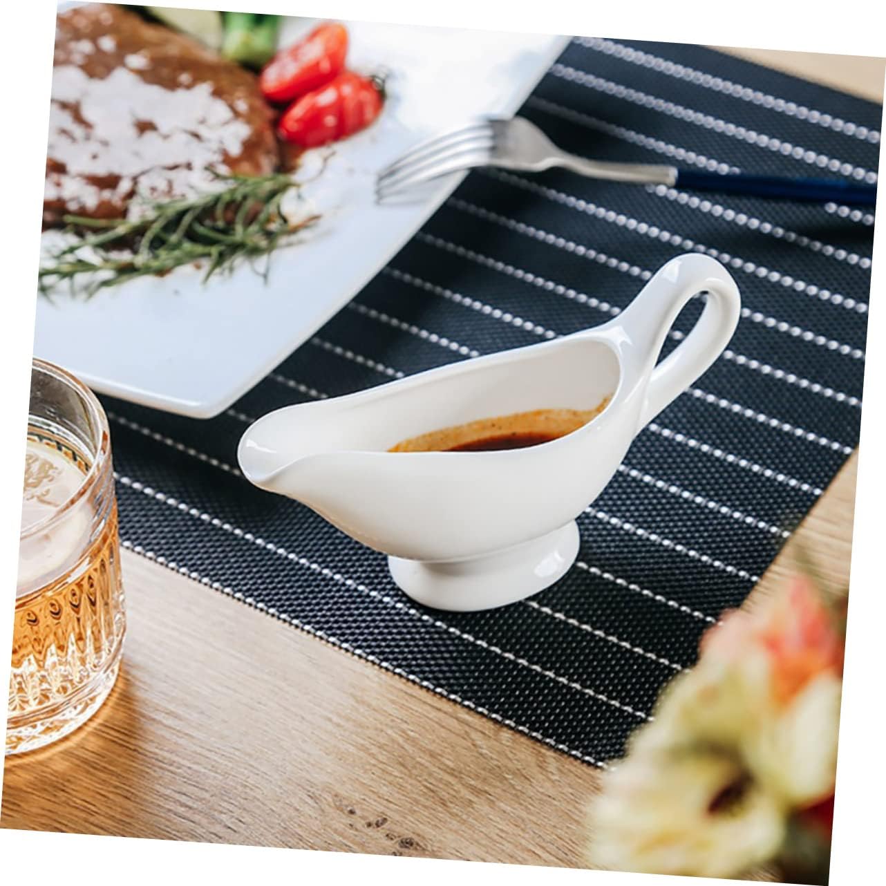 Sauce Boat Household Sauce Cup Ceramic Gravy Boat Gravy Supply for Table
