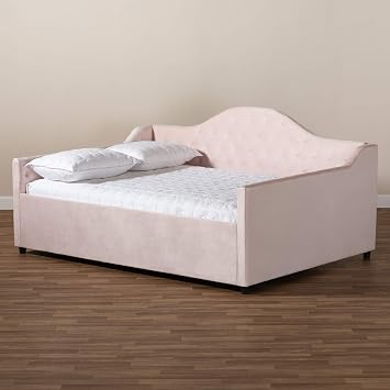 Baxton Studio Daybeds, Queen, Light Pink