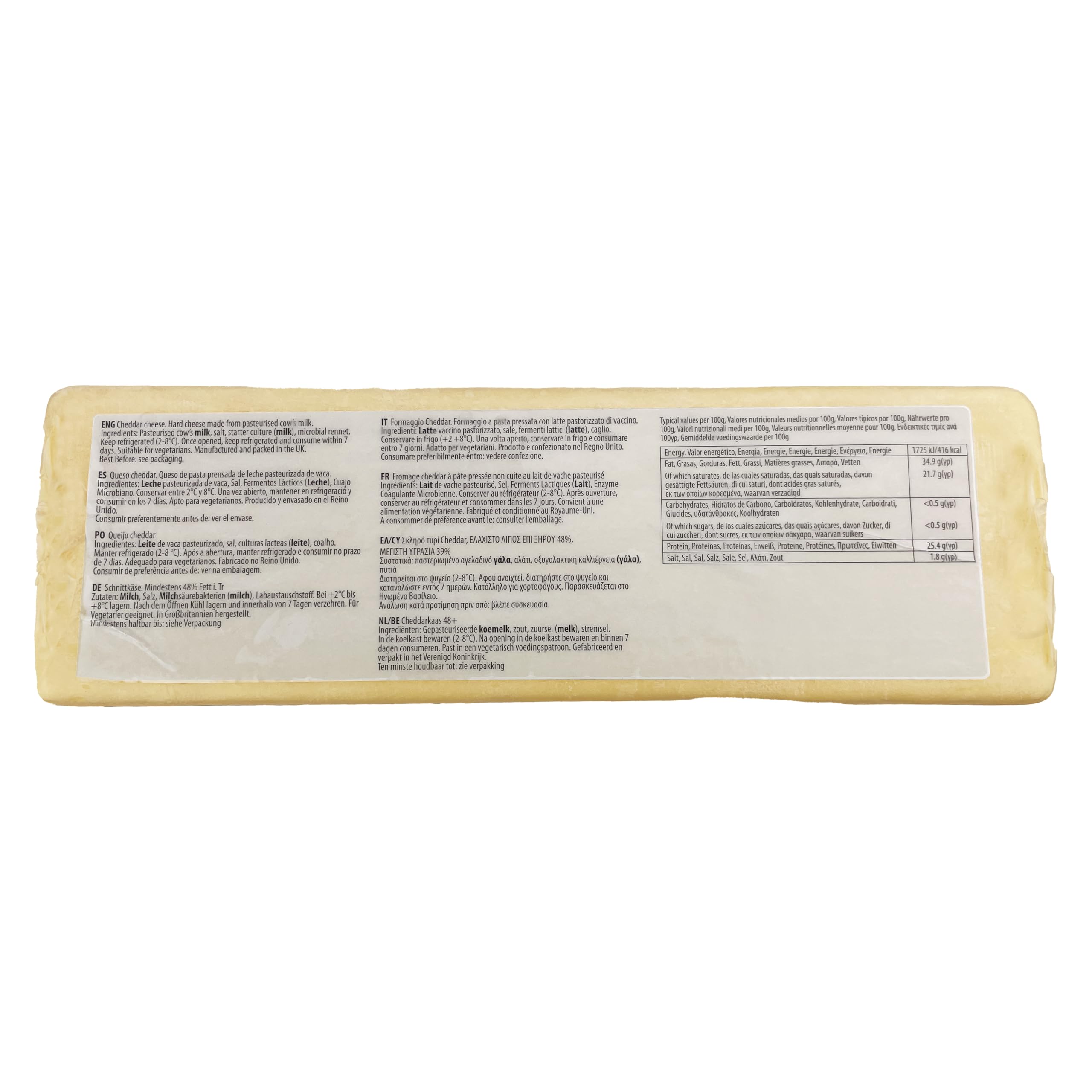 WYKE CHEDDAR-KÄSE-BLOCK 2,5kg DOP mature cheddar cheese 12 Monate gereift englischer Schnittkäse perfekt zu Burgern Nudeln Pasta Pizza mac-n-cheese