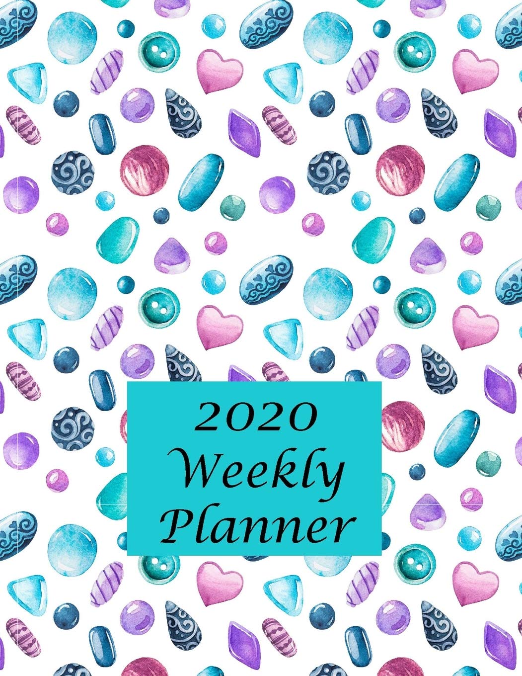 2020 Weekly Planner: Jan 1 thru Dec 31 2020: 2 day Weekly layout includes notes alerts daily and next week planning, Monthly calendar layout includes birthdays notes priorities goals - Blue Beads