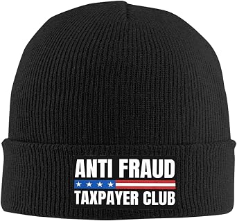 Anti Fraud Taxpayer Club Knit Hat Beanie Cap Warm Ski Winter Knitted Hat Black