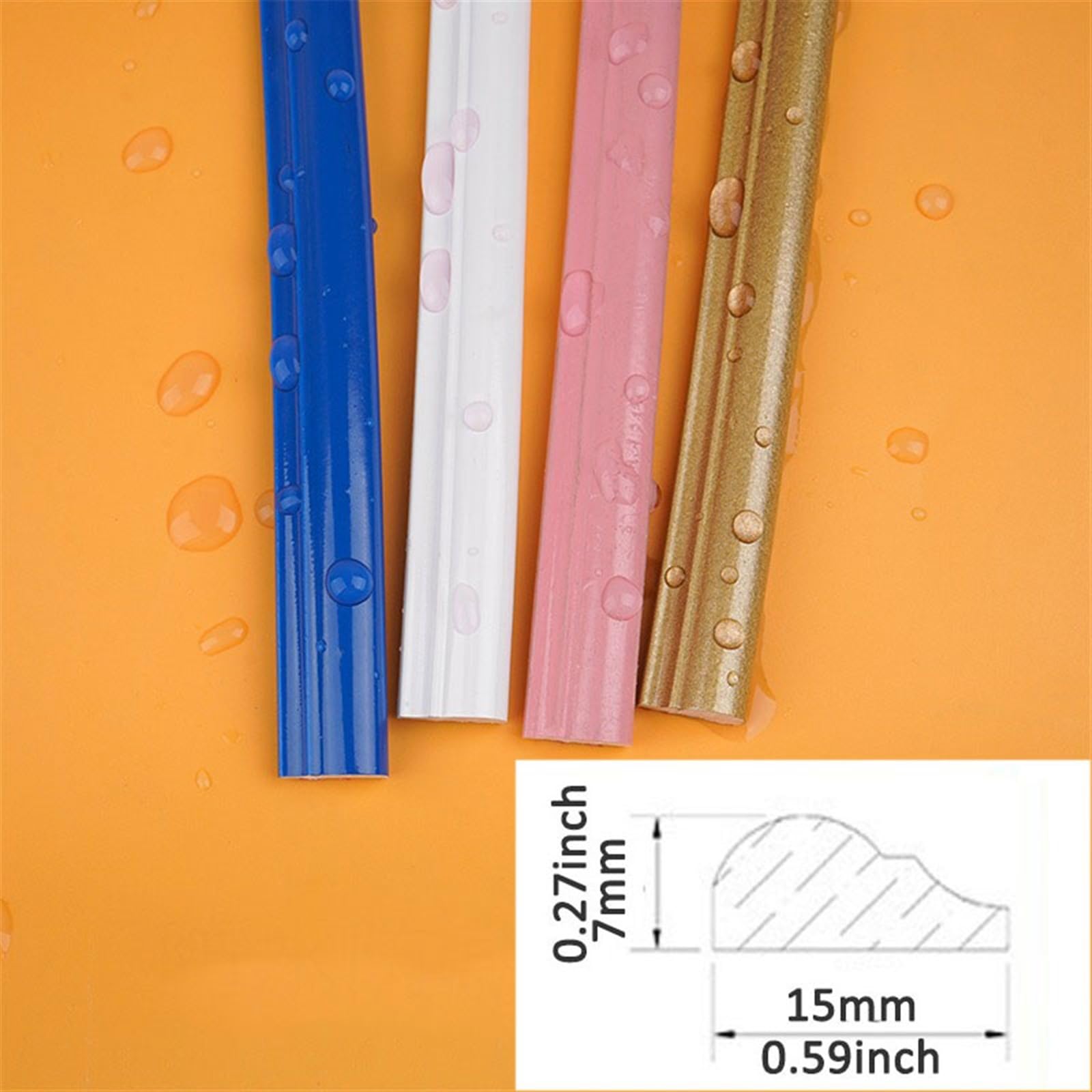 Moldura de pared flexible de 16.4 pies | Diseño autoadhesivo de despegar y pegar | Moldura de pared para decoración de esquina | Decoración del hogar DIY en el marco del espejo de la puerta del