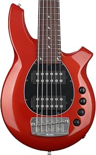 Ernie Ball Music Man Bongo 6HH Electric Bass Guitar - Blood Orange