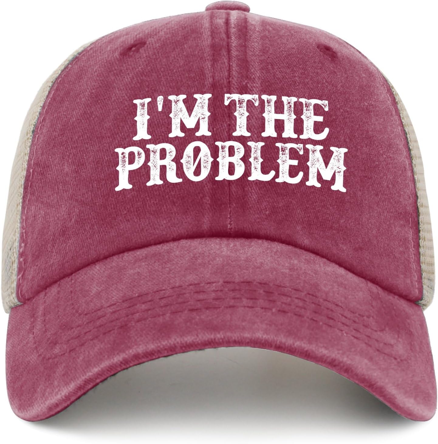 I'm The Problem Trucker Hat Women Trendy Mesh Trucker Hats for Summer - Image 9