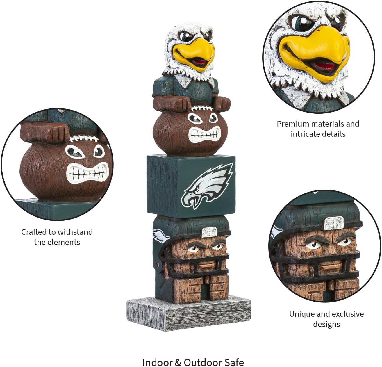 Team Sports America 843823TTB Tiki Totem 16 Inches Philadelphia Eagles image 4 of 6 B0759R96KQ