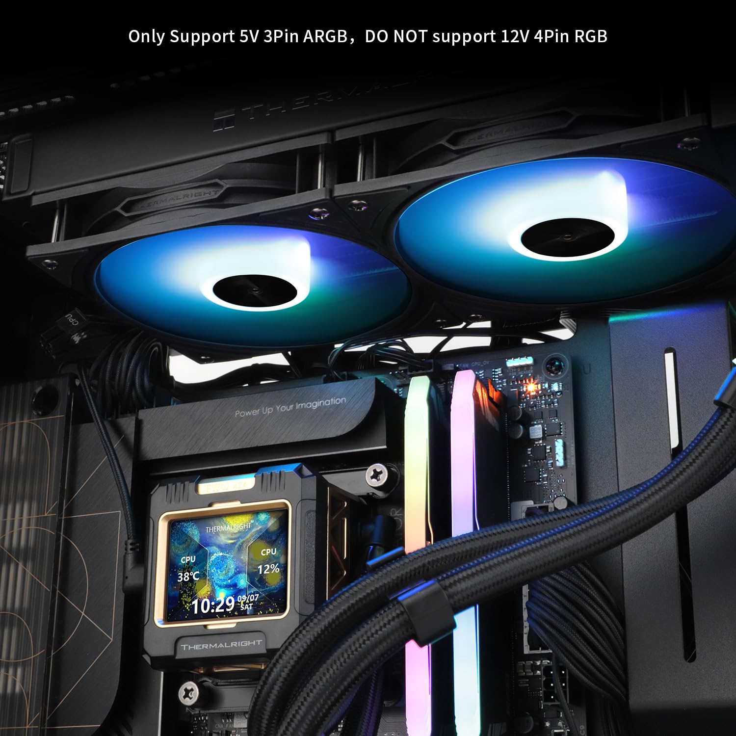 Amazon.co.jp: Thermalright FW240 ブラック ARGB CPU AIOクーラー、PC 