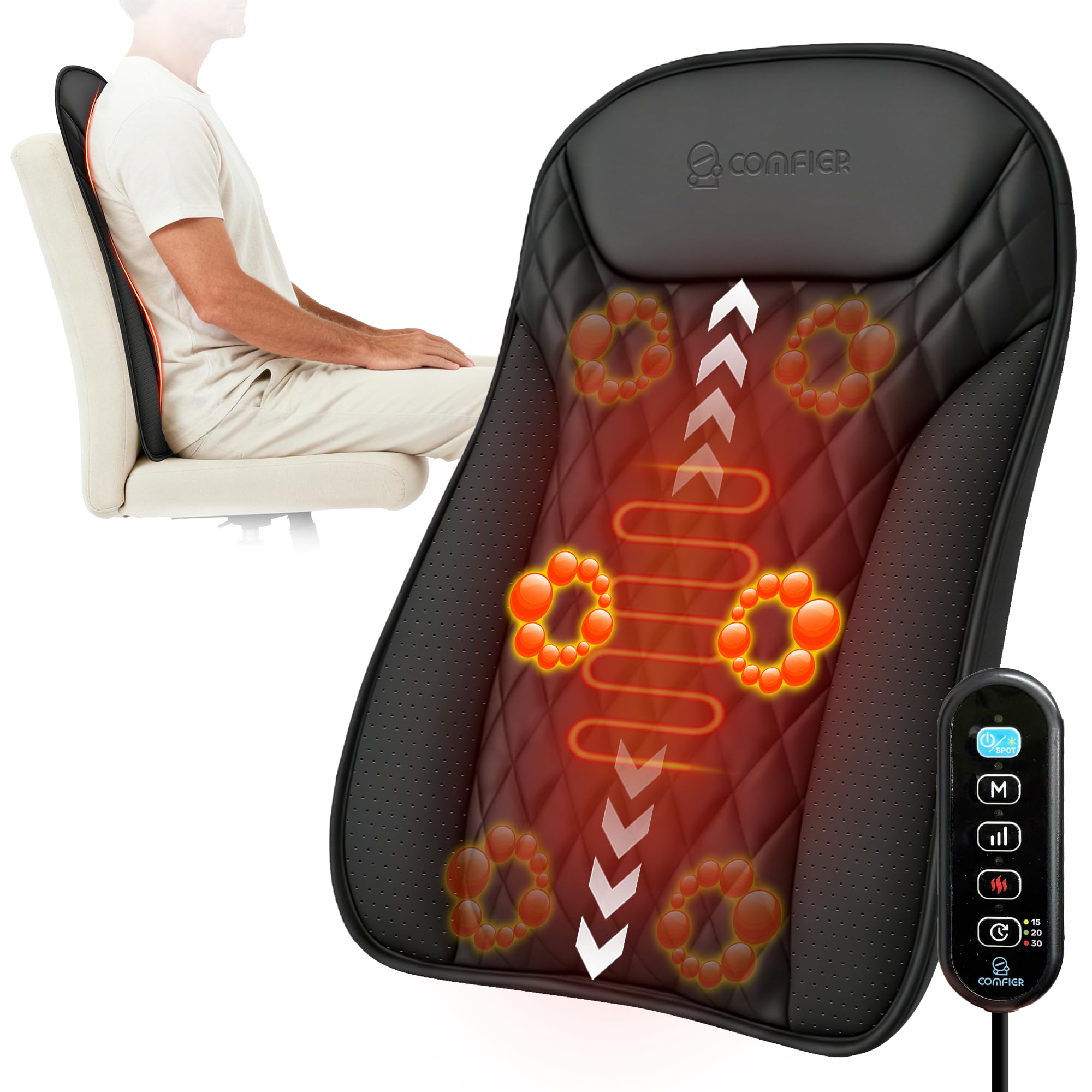 COMFIER Massaggiatore lombare Shiatsu con funzione termica