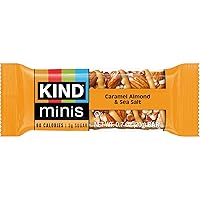Vista 5 de KIND Minis, nueces de chocolate oscuro y sal marina/caramelo almendra y sal marina, 14 onzas (paquete de 20)