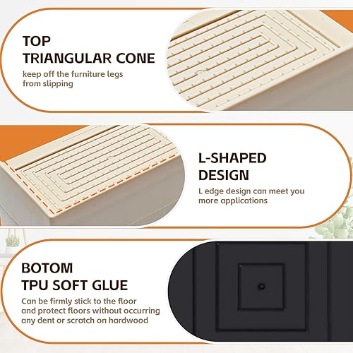 Miniatura 64 de Bed Risers, Furniture Raise Blocks, 2,3 or 4 inch Stilts Heavy Duty for Bed Couch Desk Sofa Table Lifts, Furniture Legs Lifters Support up to 1300