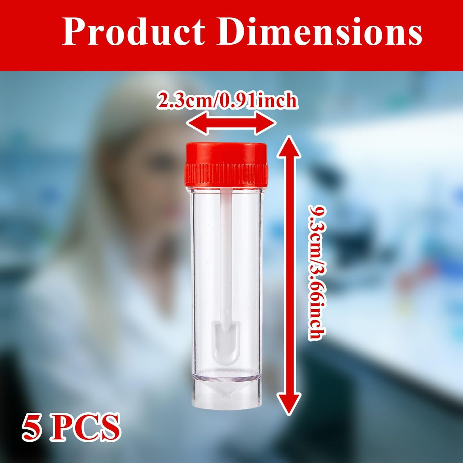 Stool Sample Collection Kit,25-30ml Screw Top Sample Jar with Spoon
