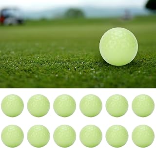 KAKAKE Luminous Night Golf Balls, Glow Golf Balls Tournament Fluorescent 12Pcs Long Lasting Bright for Night Sports for Gift