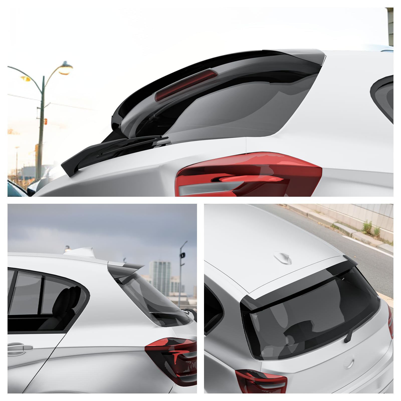 Fit for 1 Series 118i 125i F20 F21 2011-2018 Spoiler posteriore per auto, alettone per spoiler in ABS nero per auto, spoiler per bagagliaio posteriore, adatto per accessori F20 F21