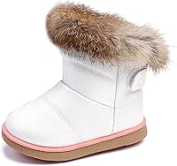 Vista 1 de KVbabby Botas de nieve para niños pequeños, con forro de piel sintética, impermeables