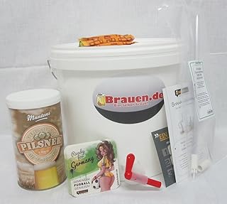 Bierbrauset Premium Pilsner – Pilsener selber brauen (10 Liter) –Ideal für Brauset Anfänger oder als Bier Geschenk, inklusive Brauanleitung
