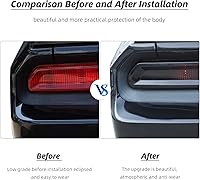 Vista 6 de Hoolcar Cubierta de la lámpara de la luz trasera, marco de guardia, decoración de marco de bisel, accesorios exteriores para Dodge Challenger