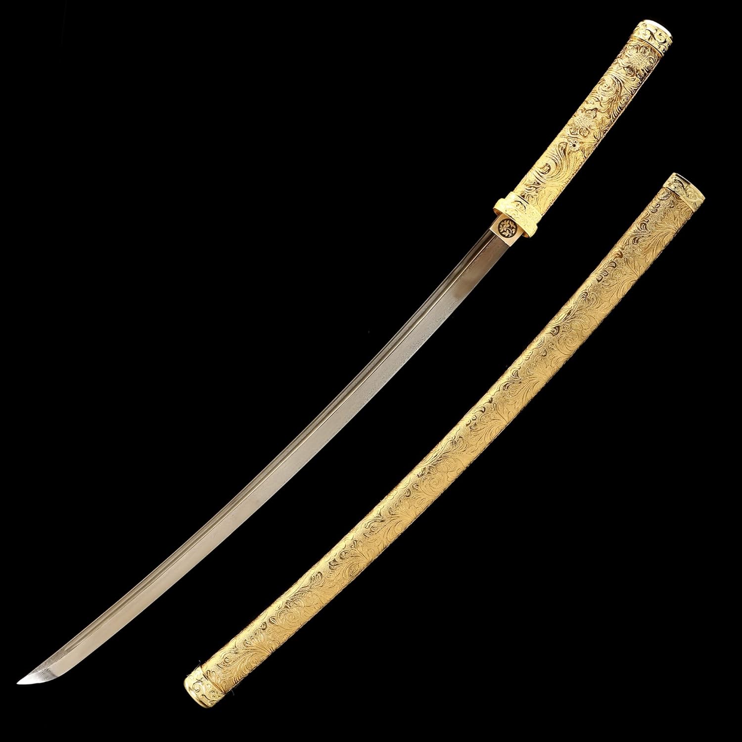 TRUEKATANA Golden Katana, Handmade Japanese Katana Sword