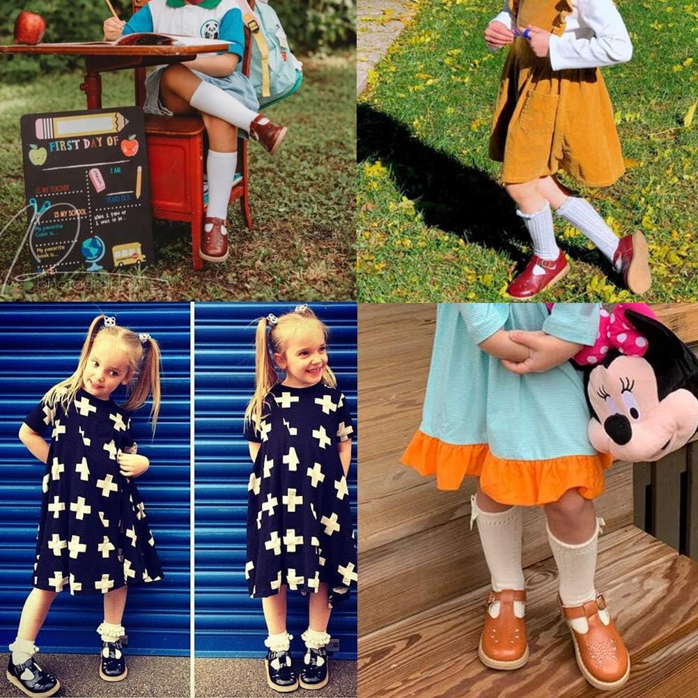 DADAWEN Toddler Little Girl T-Strap Mary Jane Dress Shoes Flats Party School Shoes : Clothing, Shoes & Jewelry