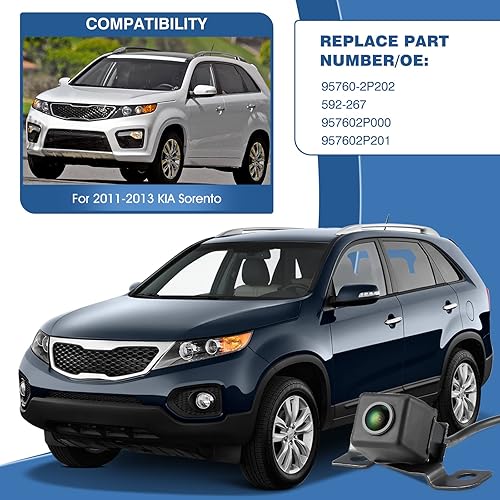 Miniatura 2 de 95760-2P202 Cámara de respaldo de visión trasera apta para KIA Sorento 2011 2012 2013, la cámara de asistencia de estacionamiento de marcha atrás