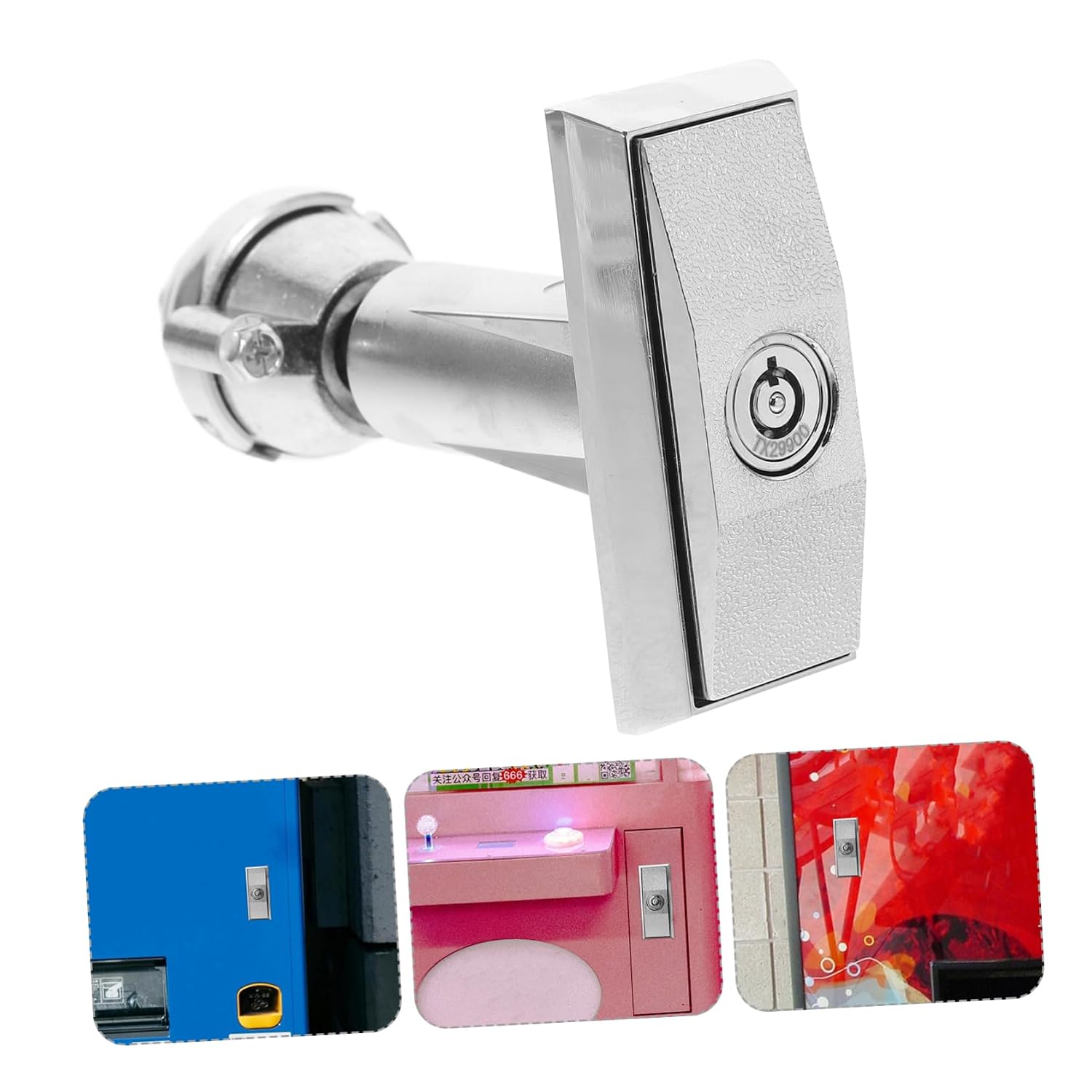 PRETYZOOM Guard Against Theft Vending Machine Cover Lock Zinc Alloy Lock t Handle Easy Installation