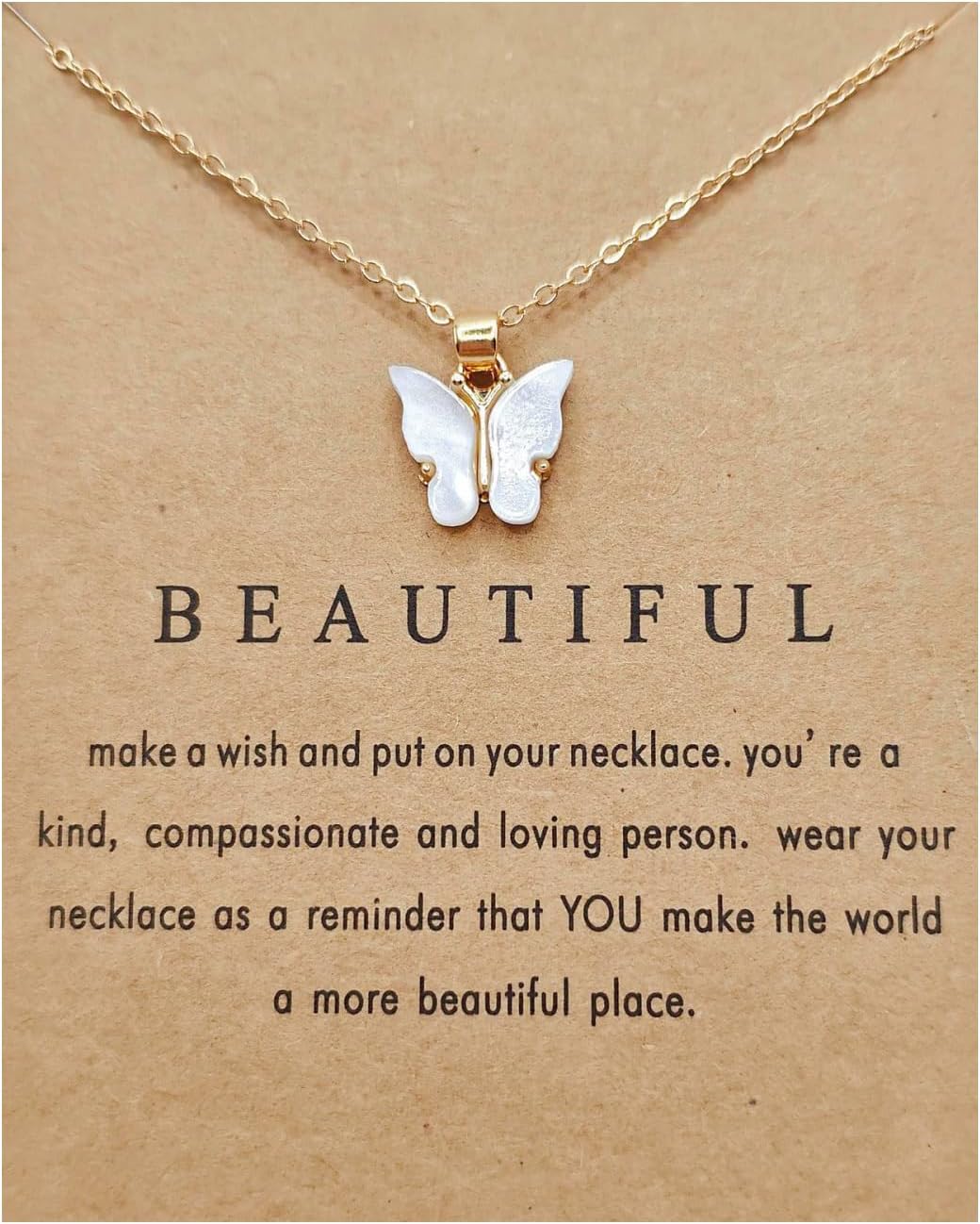 Dainty Colorful Butterfly Pendant Necklace for Women,Bohemian Acrylic Cute Butterfly Chain Necklace Retro Card Adjustable Insect Animal Necklaces Friends Female Necklace