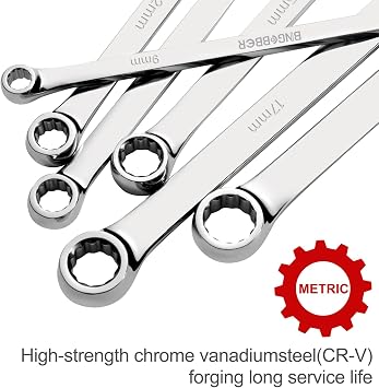 Spanner Set,Extra Long Wrench Set Long Ring Spanner Set 8mm-24mm