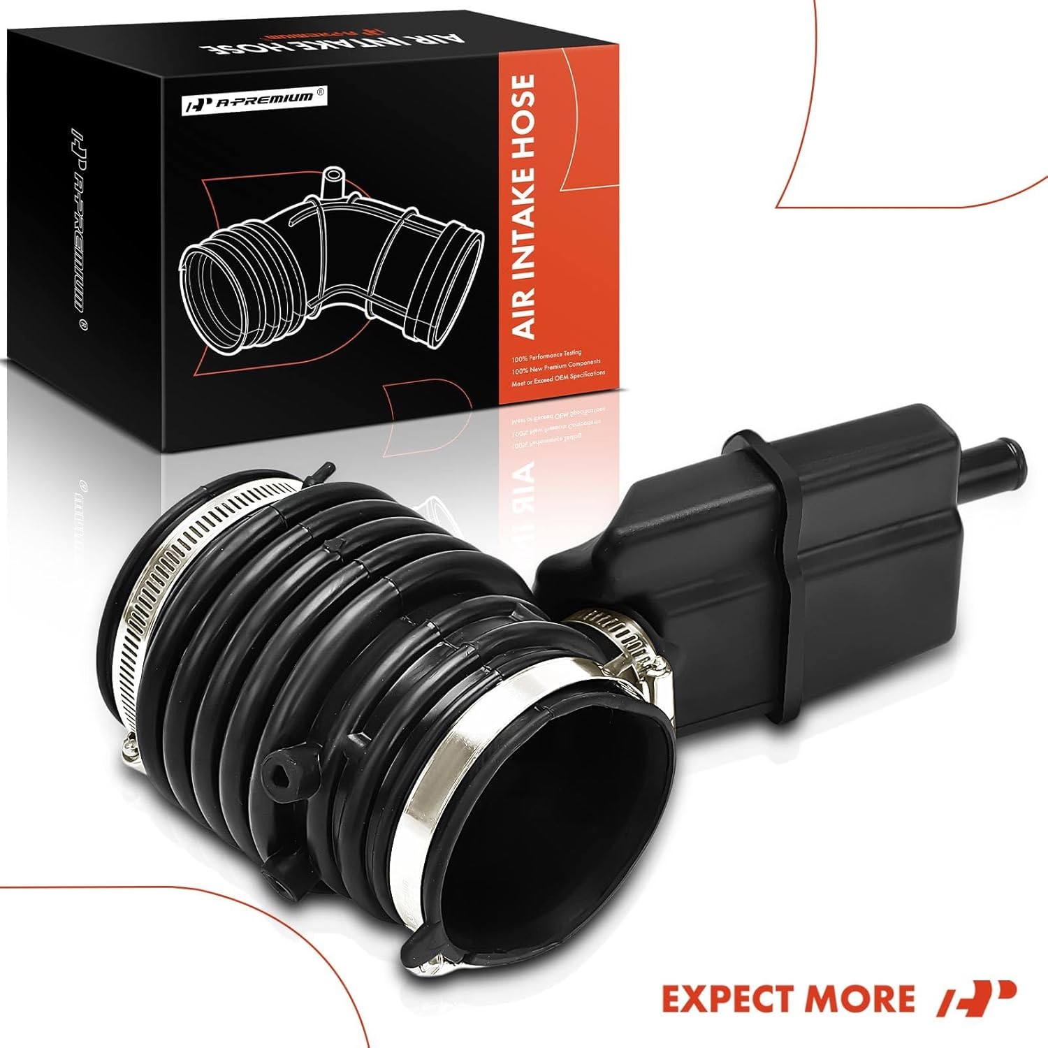 A-Premium Engine Air Clean Intake Tube Hose W/Clamps Tube Hose Compatible with Nissan Murano 2015-2023, Pathfinder 2013-2016 & Infiniti QX60 2014-2016, JX35 2013, Replace# 165763JA0A