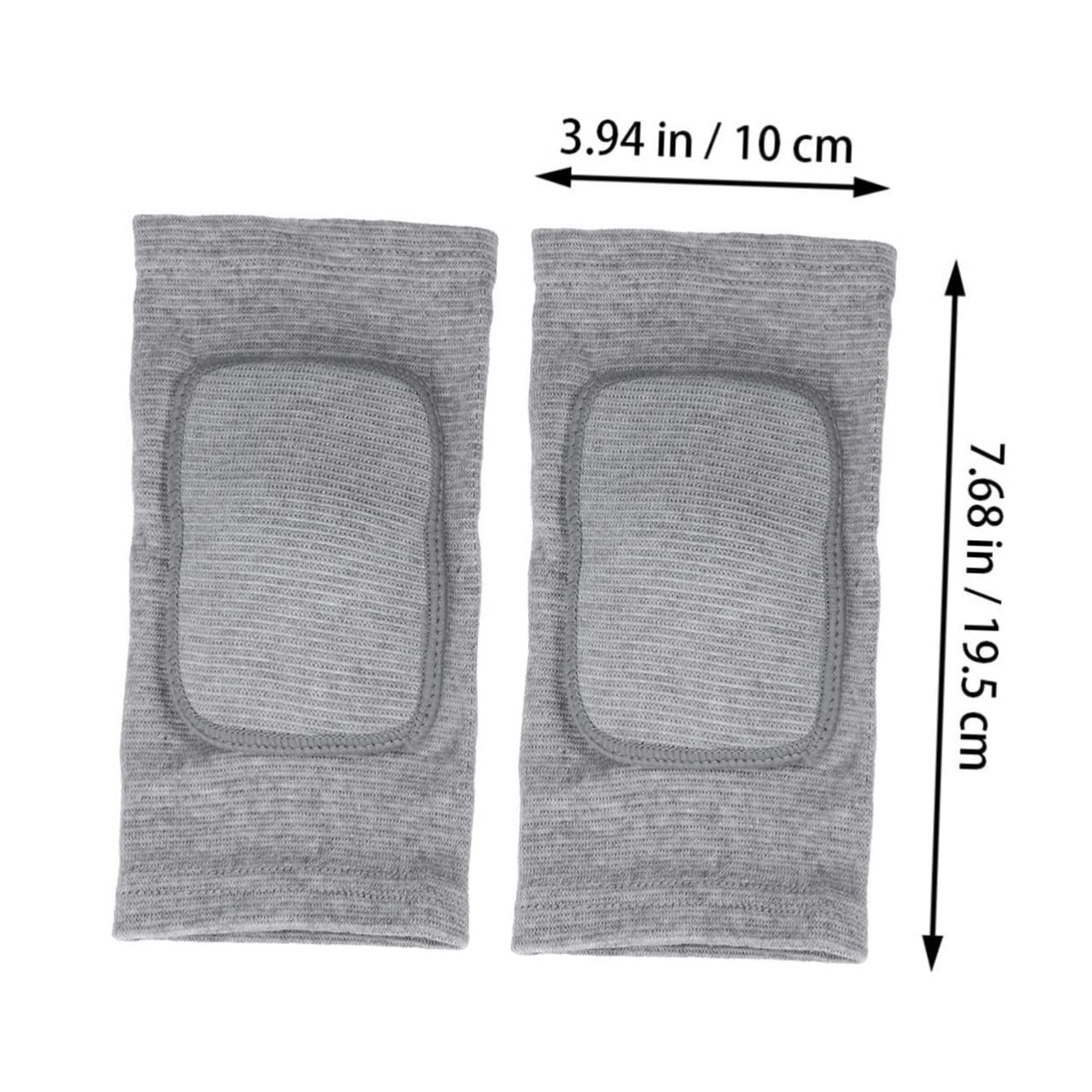 FRCOLOR Thick Sponge Knee Pads for Sports Running Dancing Football Basketball Cycling Men's Safety Kneepad Grey s