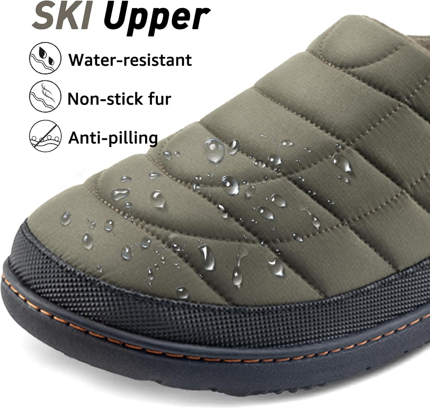 LazyStep Men's Slip on Slippers Indoor Outdoor House Shoes Memory Foam Clogs for Men - Image 5