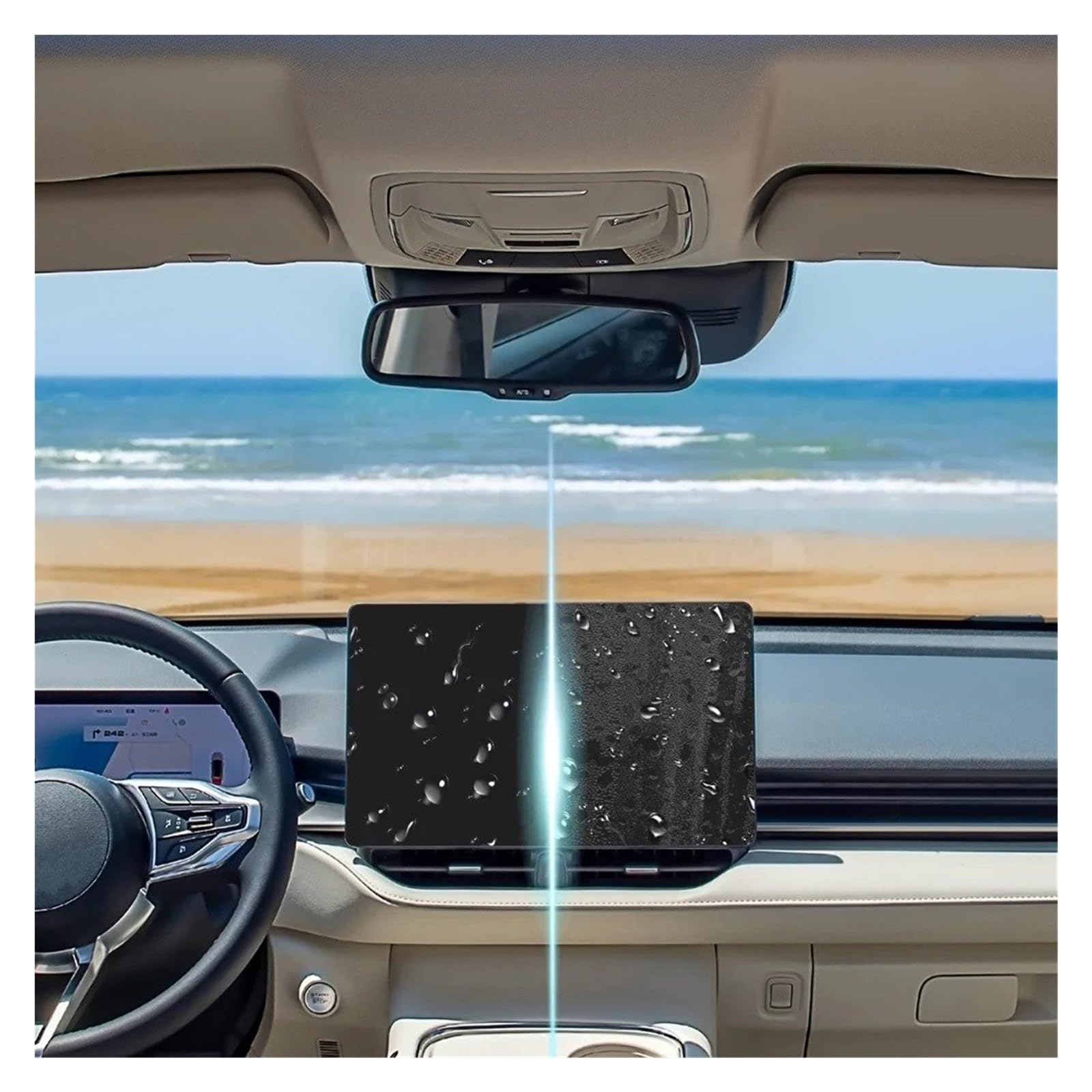 Navigation Displayschutz Für Haval H6 2021-2024 Auto Gehärtetes Glas Film Schutz Center Konsole GPS Navigations Screen-Dashboard Display Displayschutzfolie(1 Set)