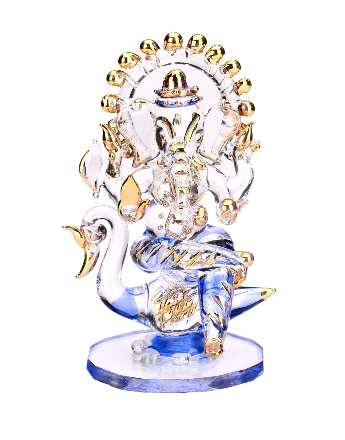 Statuette Ganesh en verre de cristal pour décorer votre coin zen