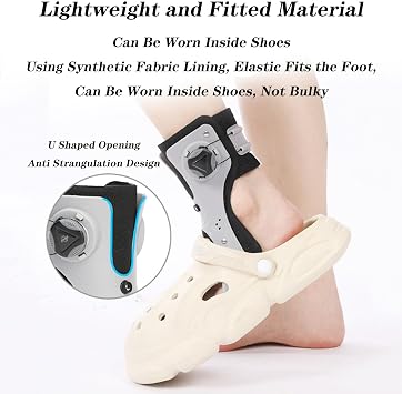SFKLYU Drop Foot Brace Stabilizer, AFO Drop Foot Brace Orthosis, Lightweight Foot Support for Walking with Shoes, Lightweight & Invisible,A2 Left,L