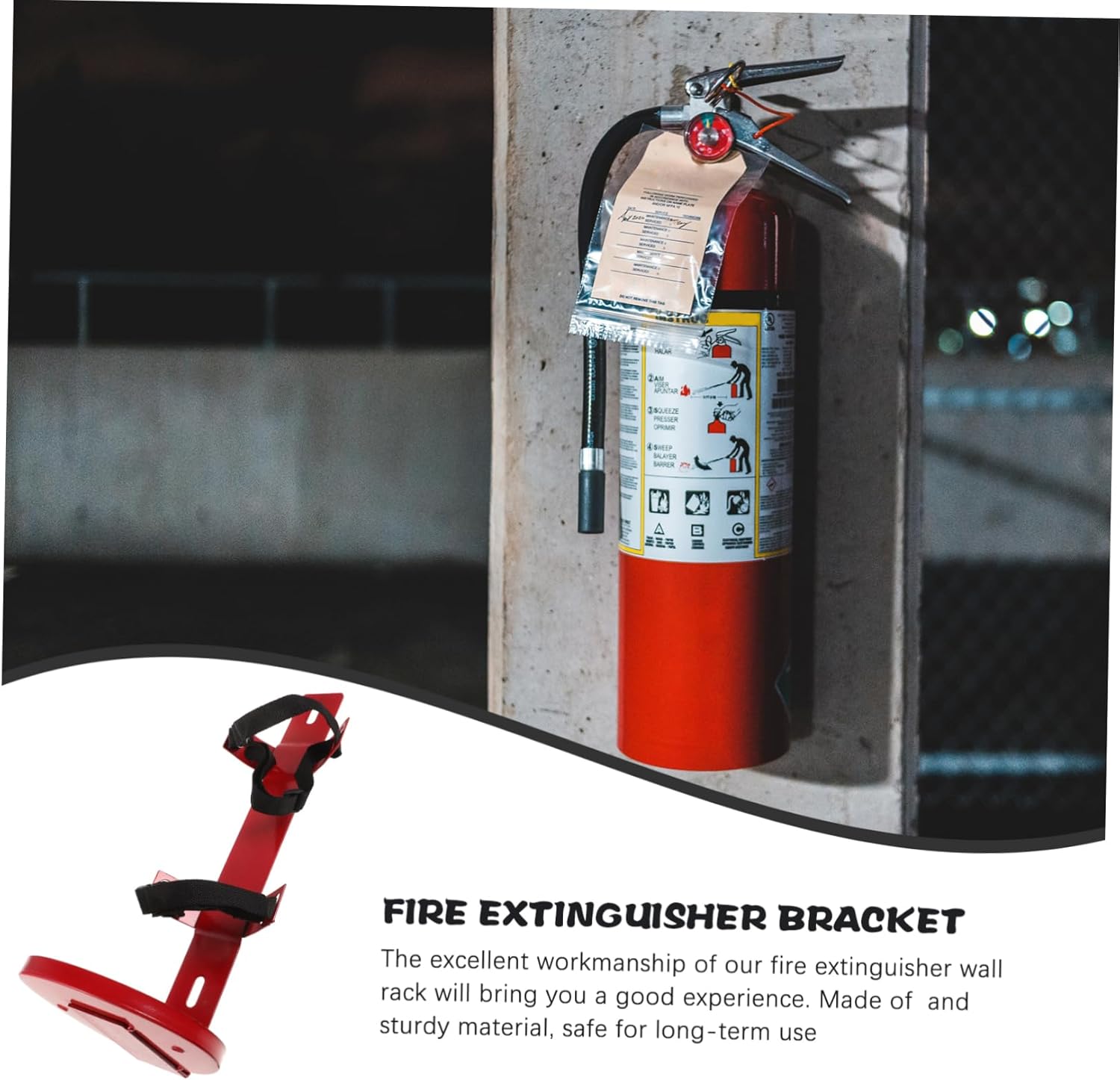 Fire Extinguisher Mount Bracket Heavy Duty Strap Holder for Vehicles Easy Installation for Wide Compatibility and Enhanced Safety for Boats and Passenger Cars