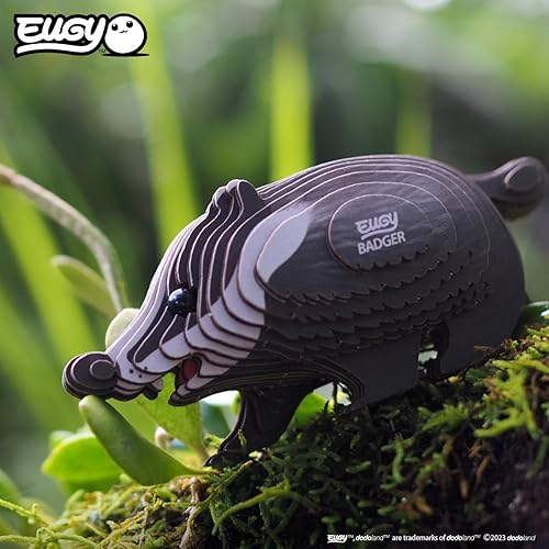 Miniatura 6 de Eugy Badger - Rompecabezas 3D de 35 piezas, ecológico, educativo, para niños de 6 años en adelante