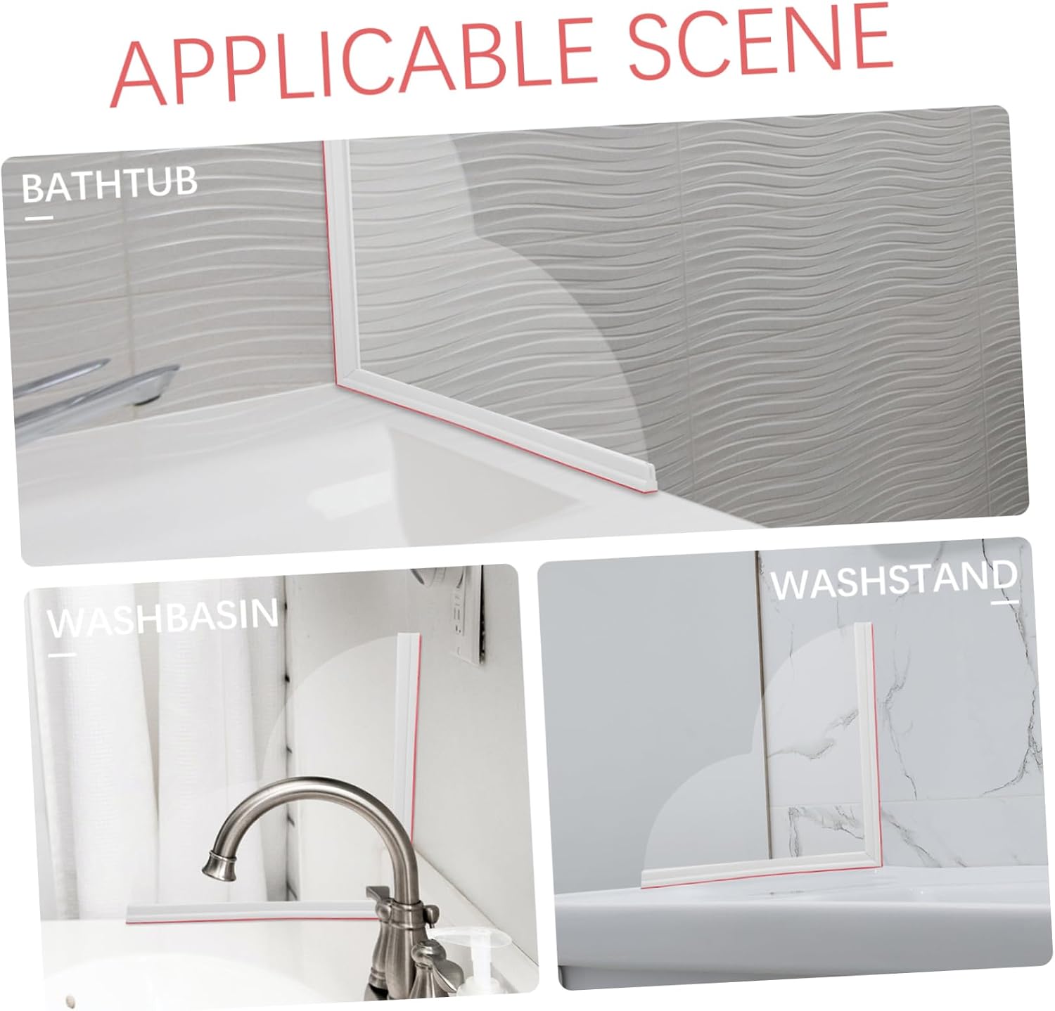 2Pcs Transparent Acrylic Bathtub Splash Guards Shower Corner Water Stopper for Washbasin Sinks Easy Installation Versatile Use Splash Prevention Bathrooms