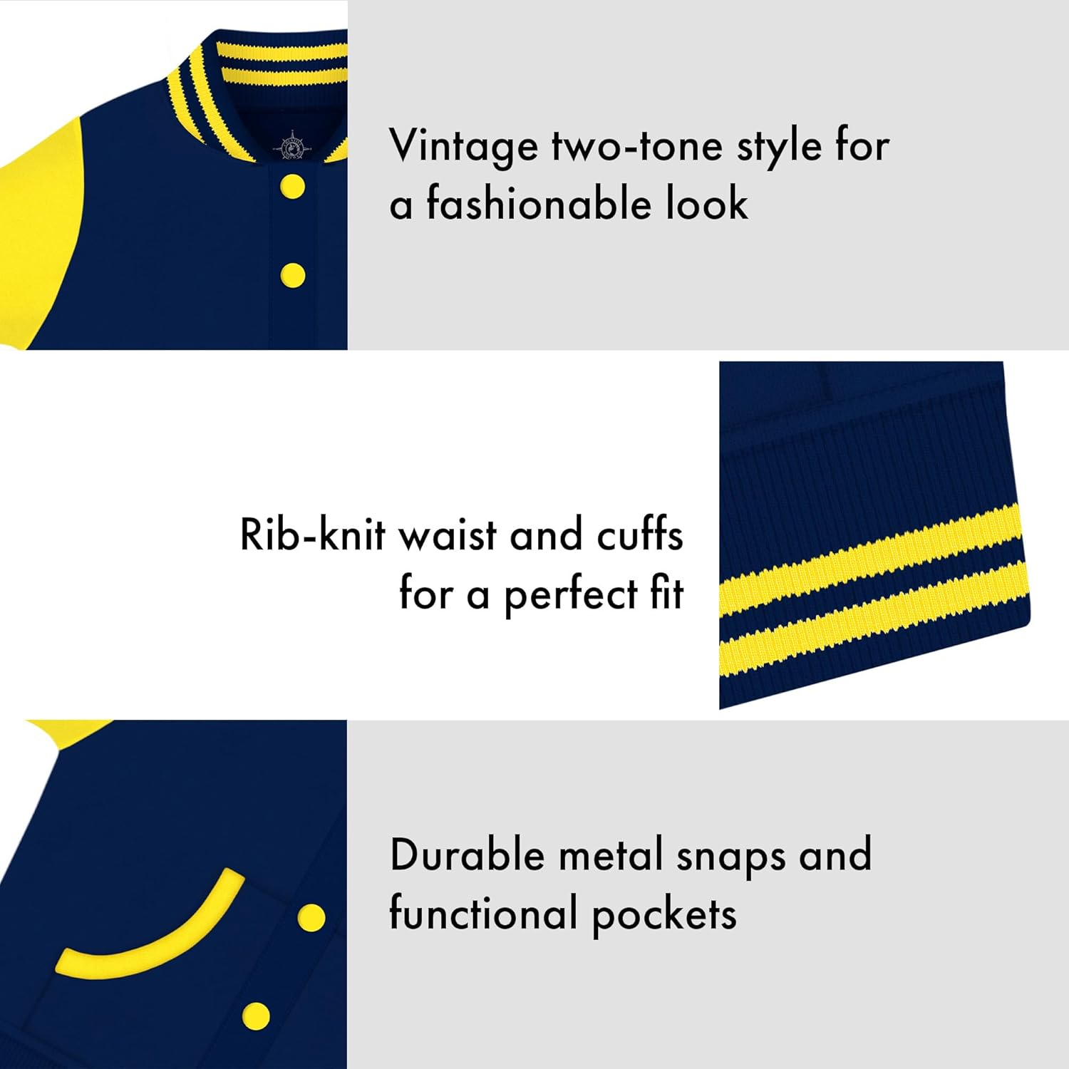Creative Knitwear College Baby Varsity Jacket Lightweight - Team Logo, Multiple Colors, Unisex, (0 Months - 4T)
