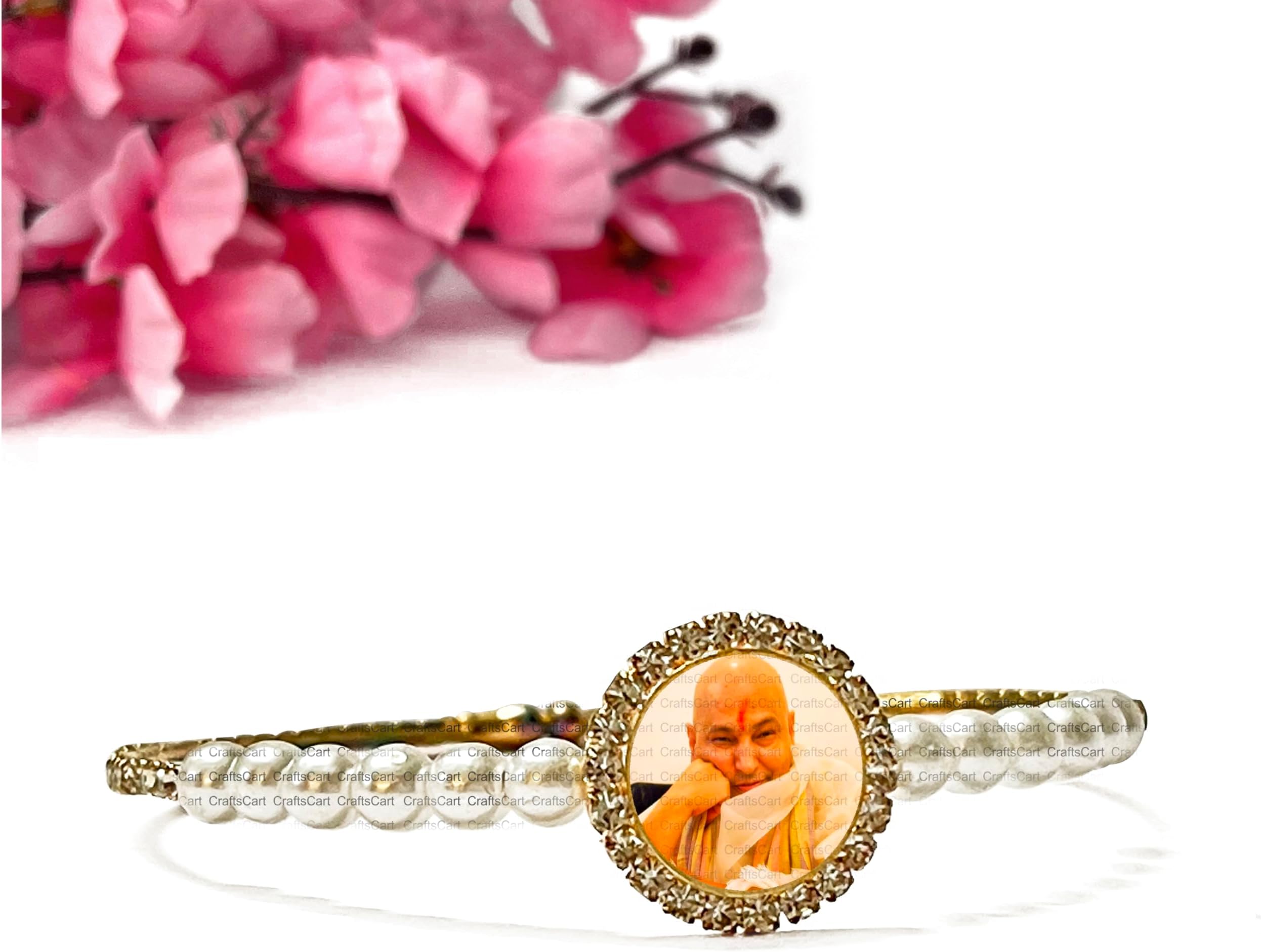 Premium Rose Gold Jai Guruji Bracelet Kada | Guruji bracelets |Guru Ji Bracelets | Guruji Swaroop Bracelets | Guruji Blessings Bracelets for Women/Men