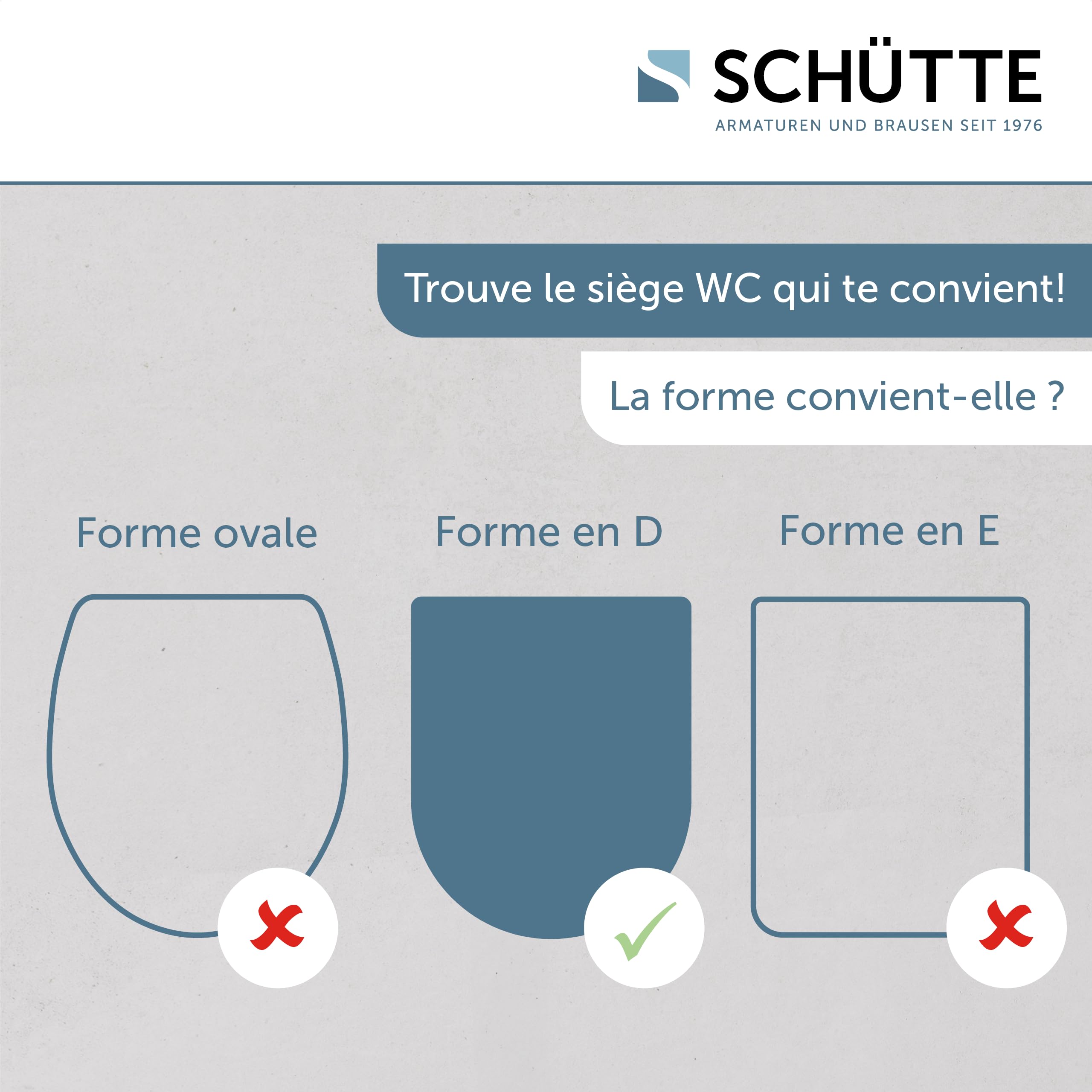 Schütte Abattant WC avec système d'abaissement Automatique