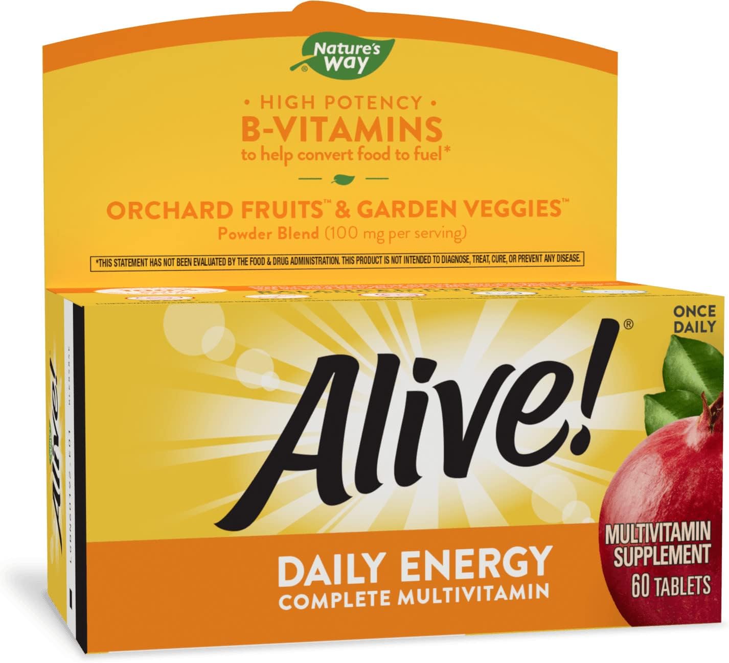 Nature’s Way Alive! Daily Energy Multivitamin 22 Vitamins and Minerals 60 Tablets