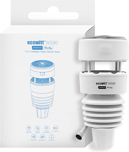 Ecowitt WS90 – Station météo sans fil extérieure, aliment…