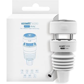 Ecowitt WS90 Powered by Shelly Bluetooth &amp; Zigbee Smart Weather Station | 7-in-1, Smart Irrigation &amp; Horticulture, UV &amp; Solar