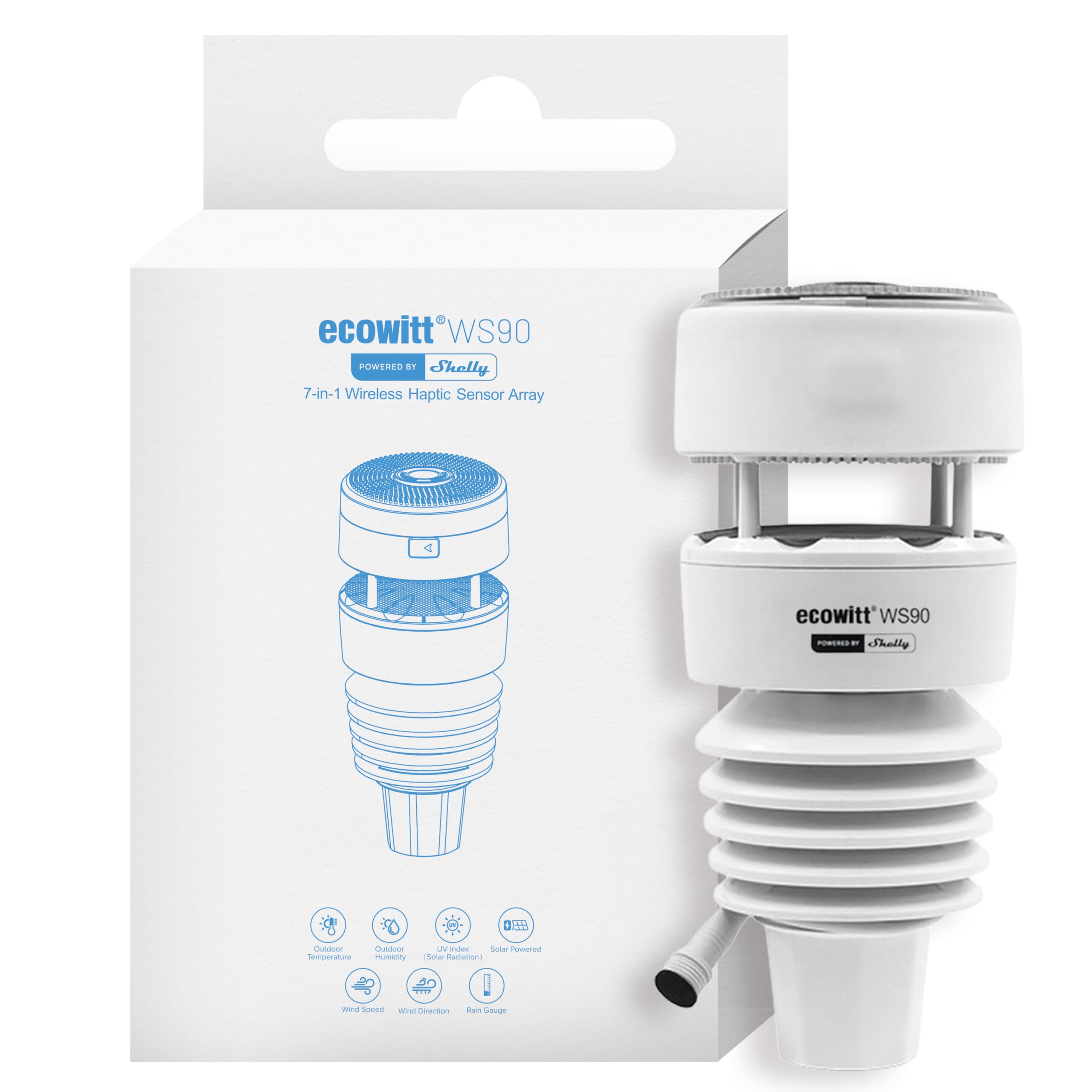 Shelly Weather Station WS90 7-in-1 mit Bluetooth und Zigbee, Shelly Smart Control Integration