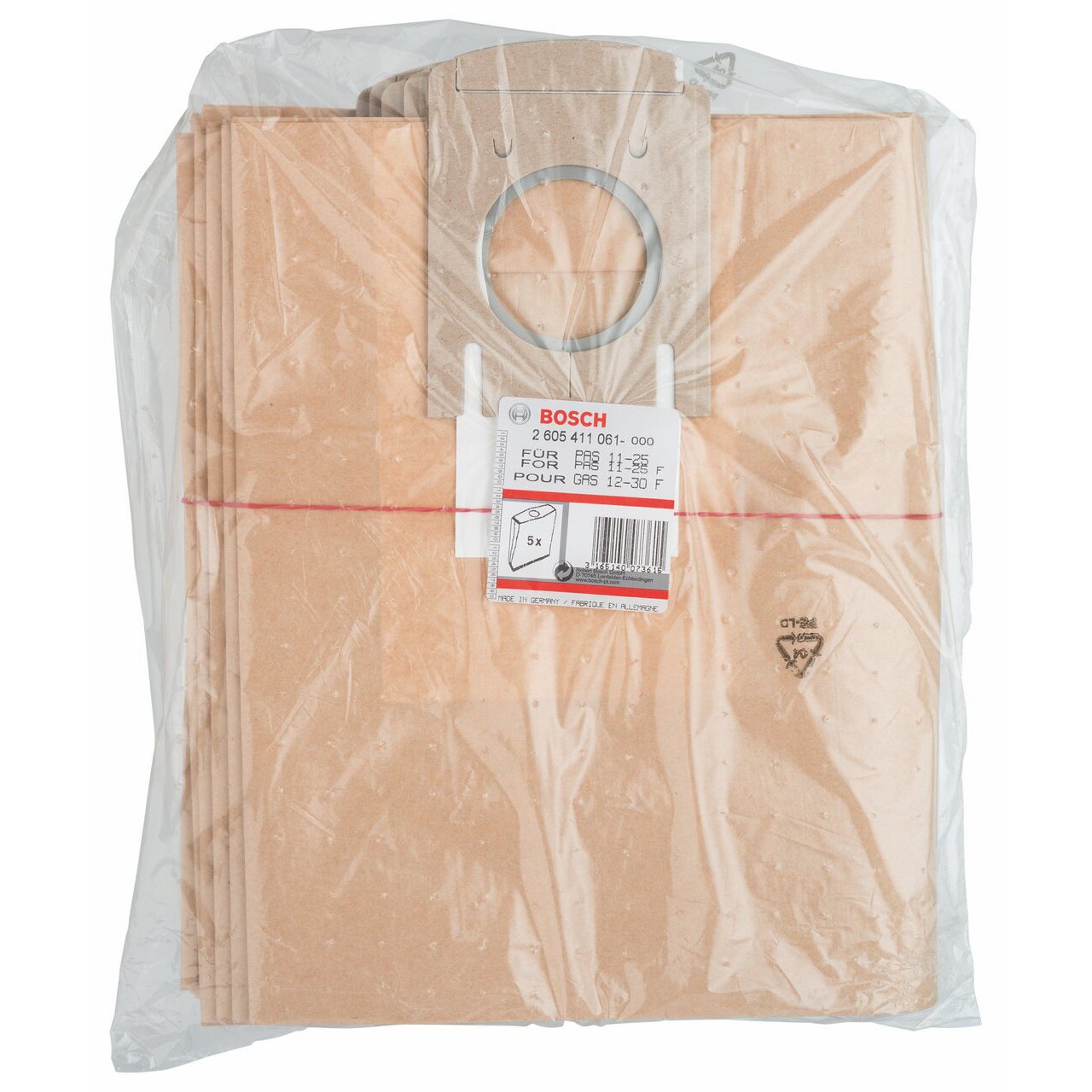 Bosch Professional Accessories Professional 2605411061 5 Papierfilterbeutel F. PAS10/GAS12 (Packung mit 2)