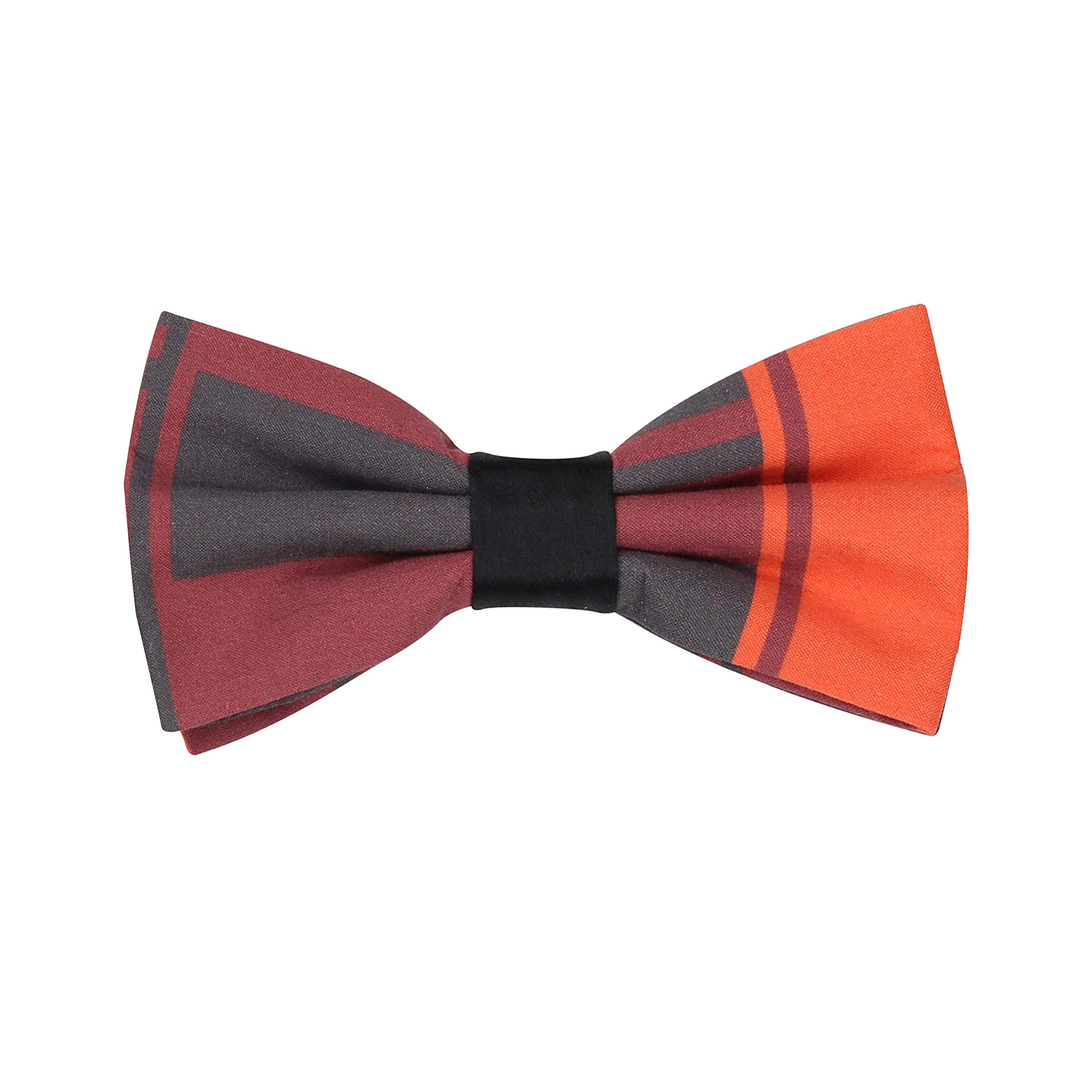 Insignia Abstract Orange Bow Tie For Men