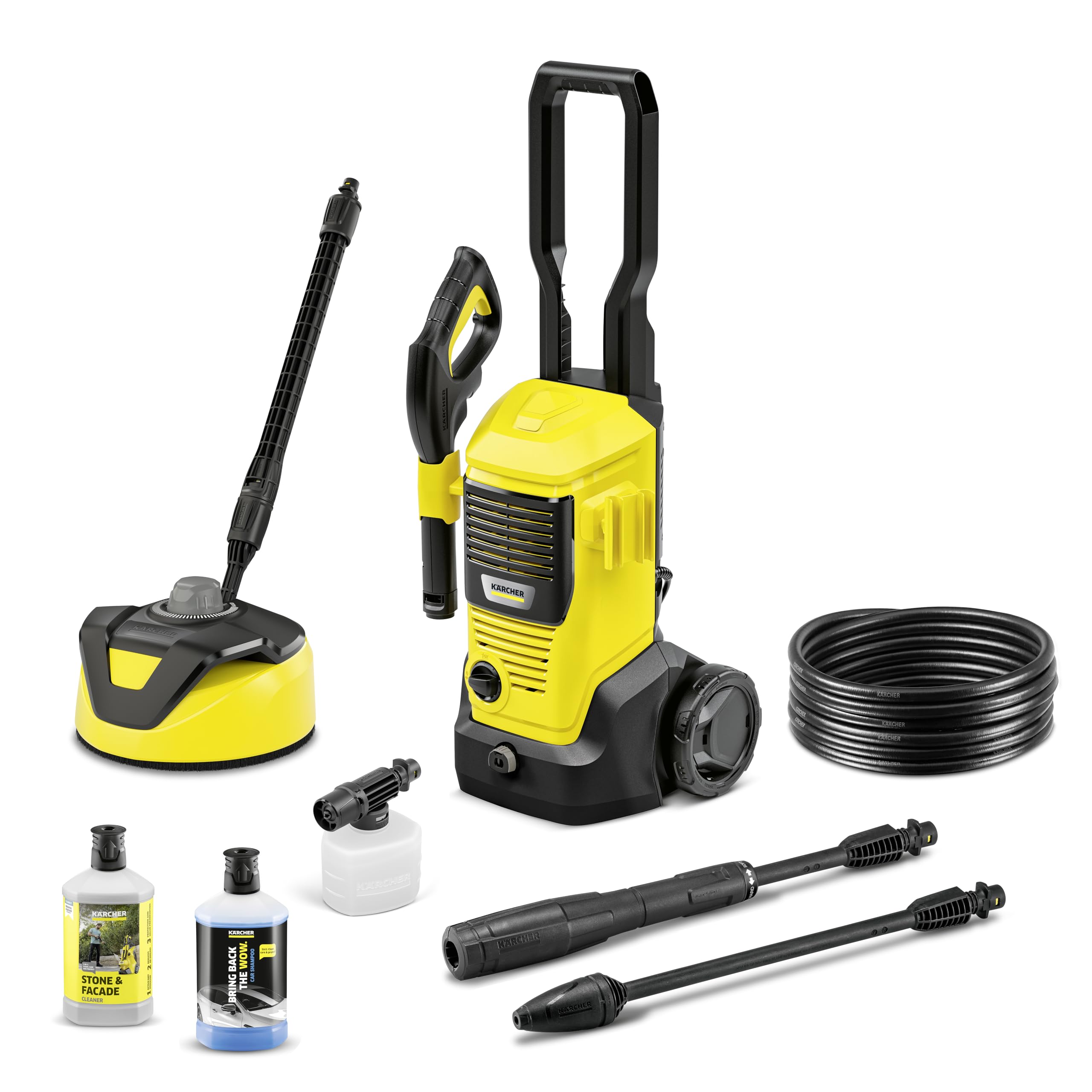 Kärcher Hochdruckreiniger K 4 FJ Home, 130 bar, 420 l/h, 30 m²/h, Wasserfilter, HD-Pistole, Dreckfräser, VPS, Schaumdüse